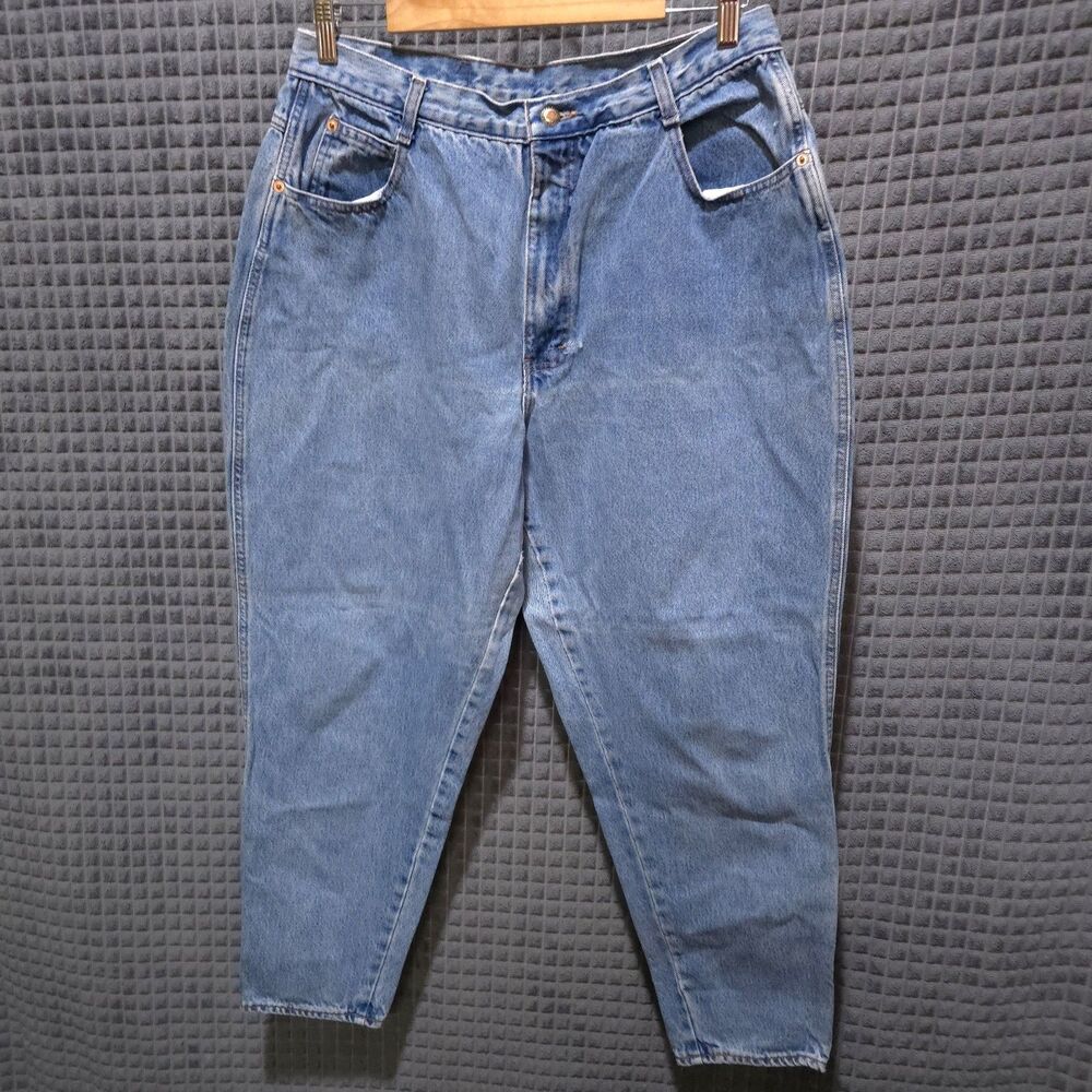 VTG High Rise Mom Jeans 18S 34x28 Gitano Barrel Wide Leg Baggy Light Wash 90s